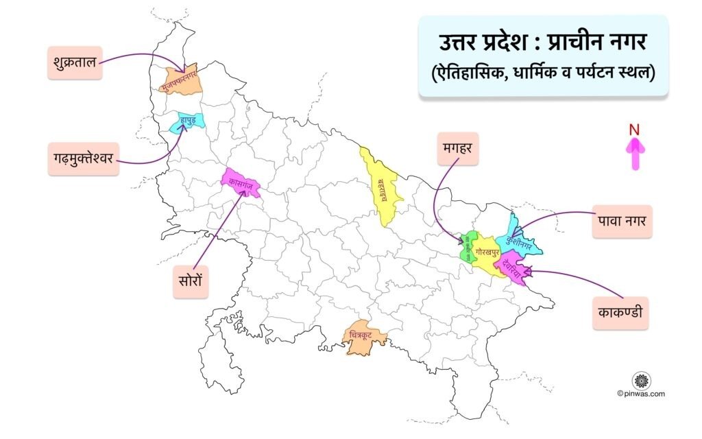 उत्तर प्रदेश के प्राचीन शहर