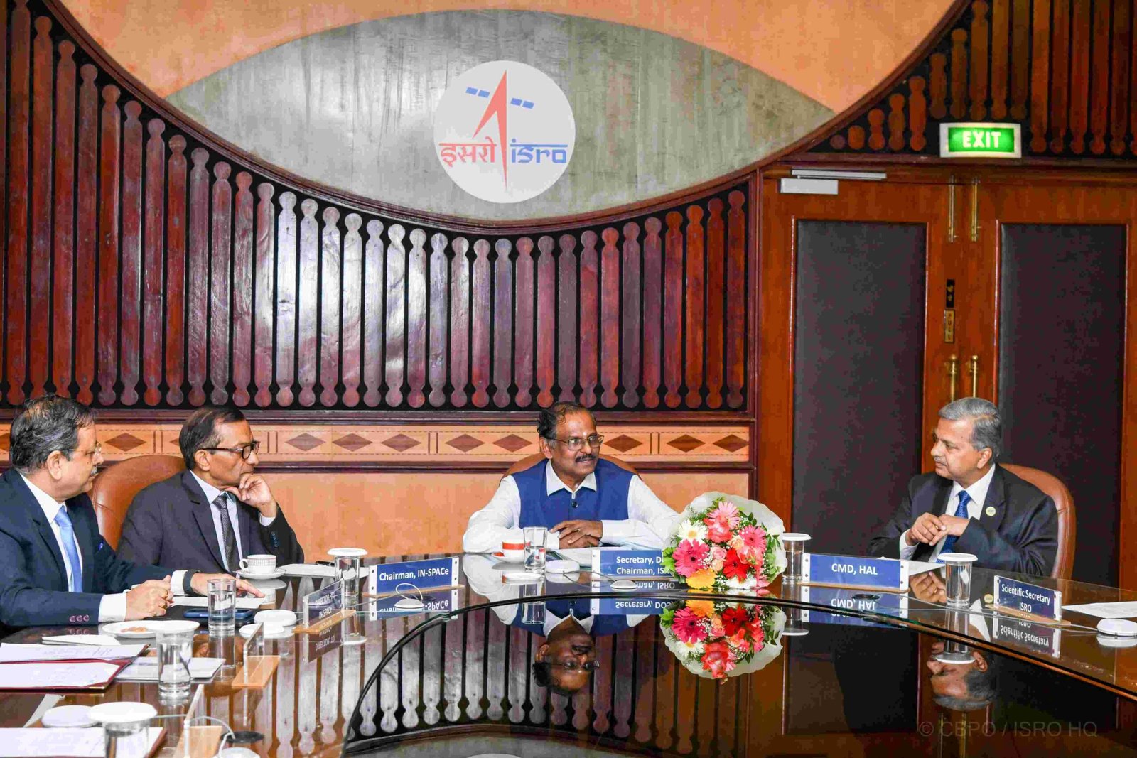 ISRO Chairman V. Narayanan, during the signing of an agreement between NewSpace India Limited, ISRO, IN-SPACe and Hindustan Aeronautics Limited for the transfer of the Small Satellite Launch Vehicle technology.